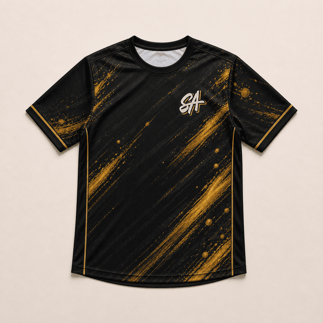 Black and gold Slugger Athletics custom pickleball uniform