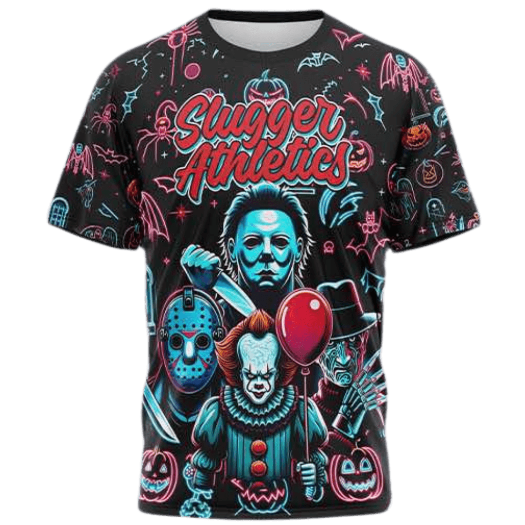 Neon Halloween custom jersey — front view
