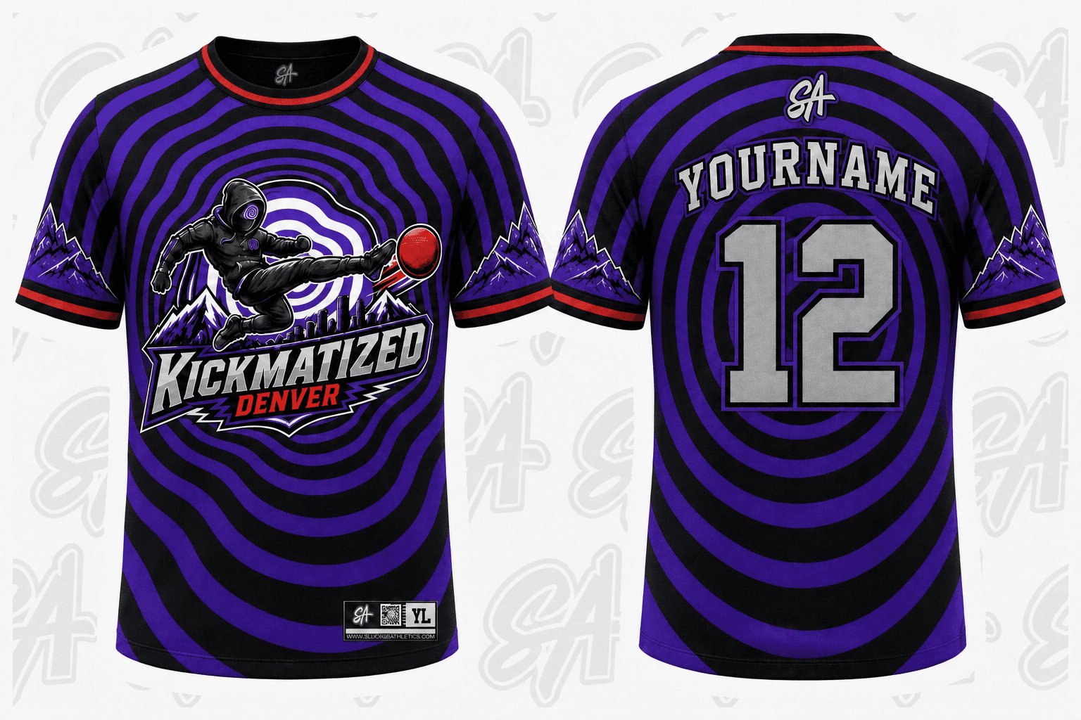 Kickmatized custom kickball jersey artwork