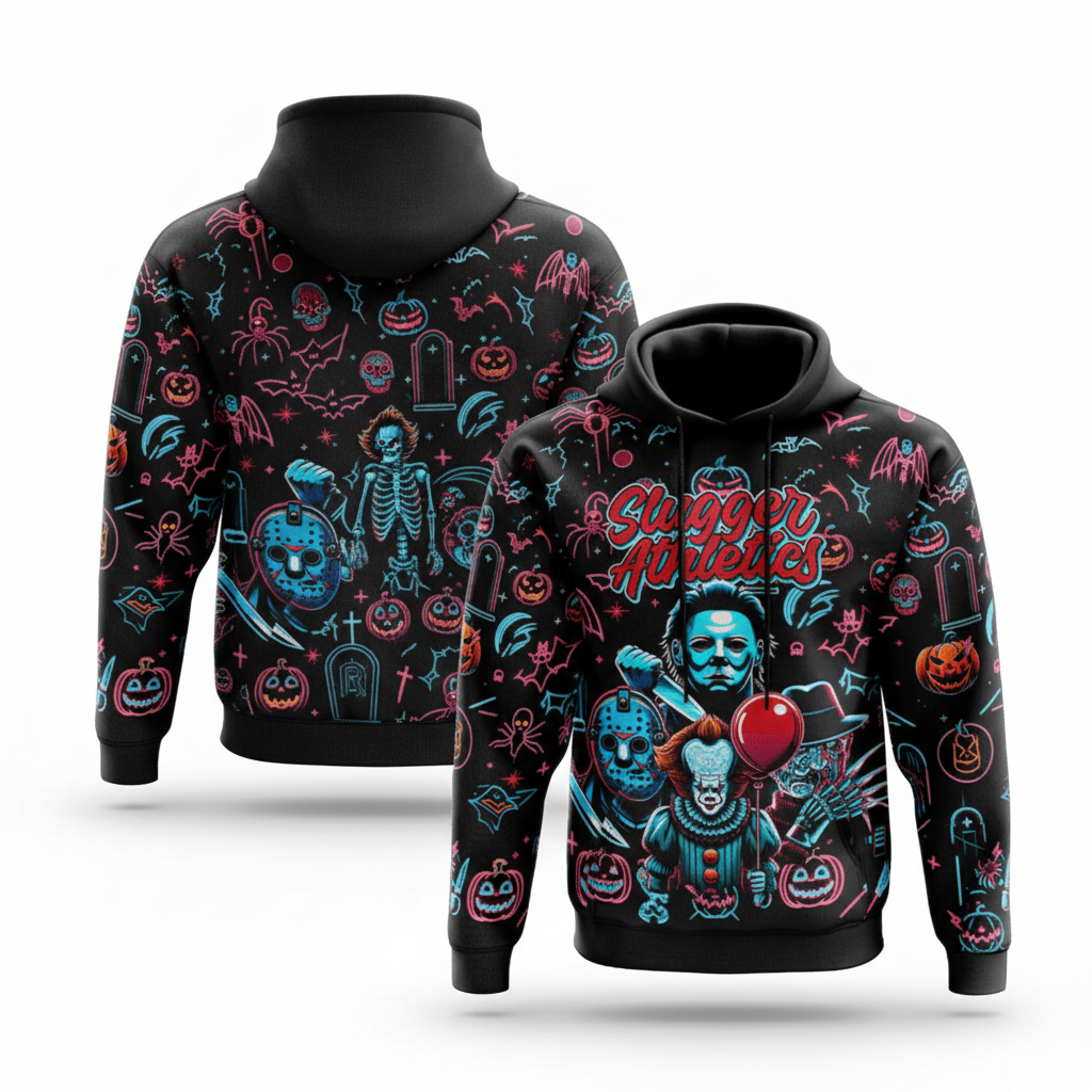 Horror Mashup Neon Hoodie