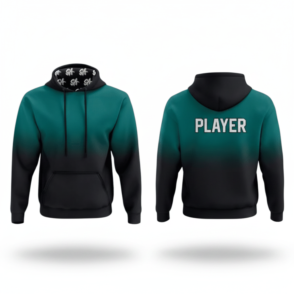 SA Teal & Black Hoodie - view 3